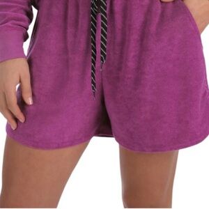 Sea Doo Plush Terry Cloth Lounge Shorts in Magenta